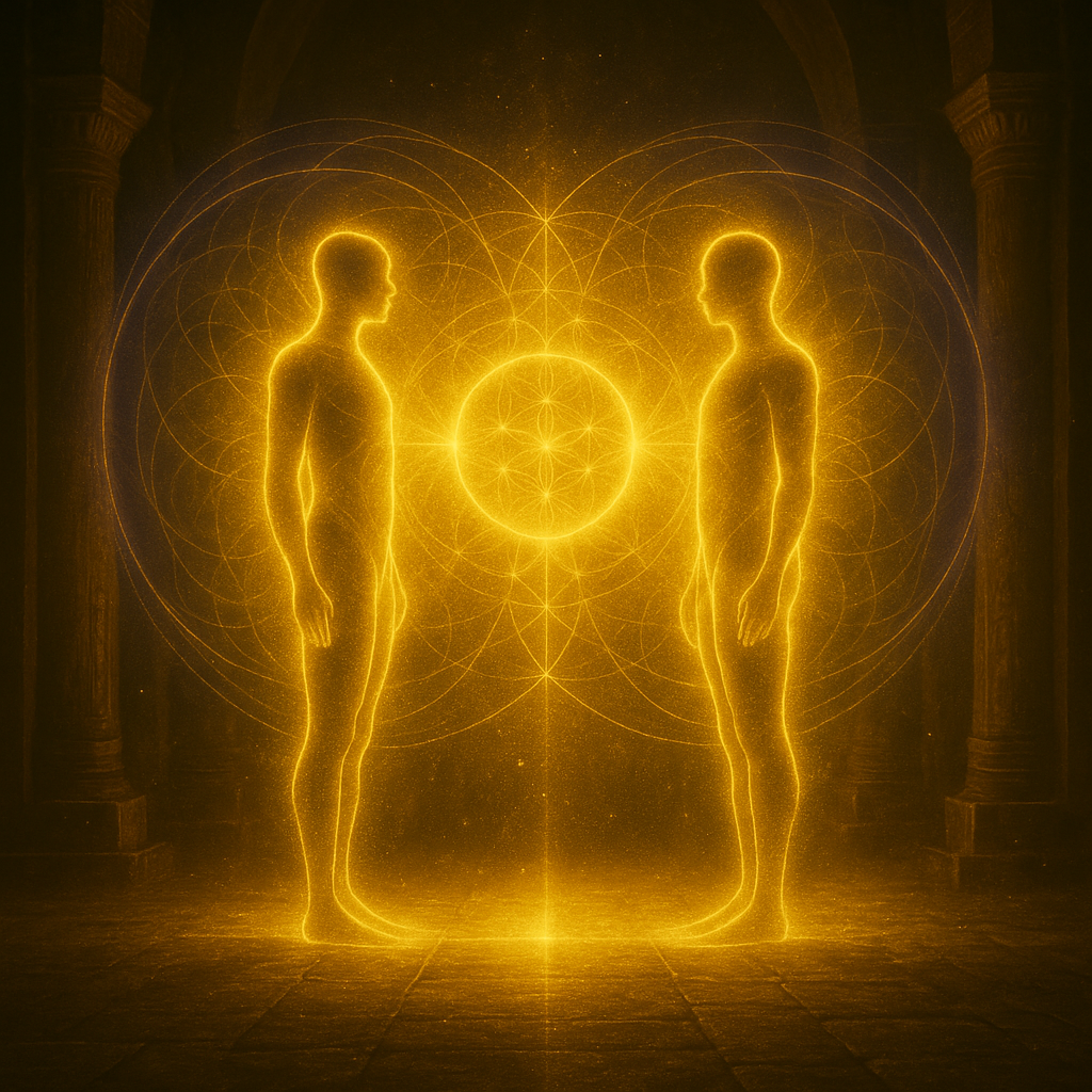 Aura Field Interaction — Light-Body Electromagnetic Exchange