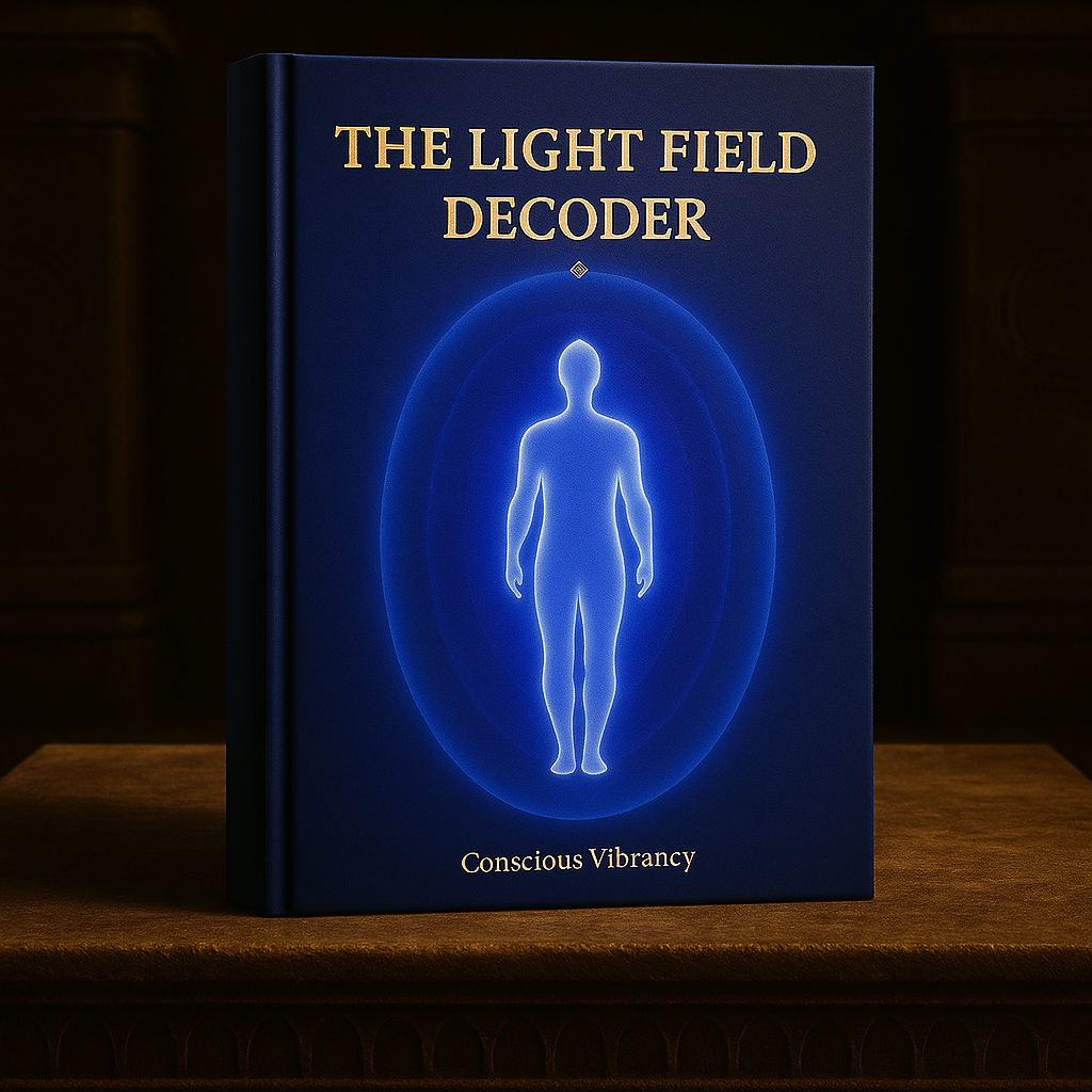 The Light Field Decoder book by Conscious Vibrancy — a guide to reading the human aura and electromagnetic field